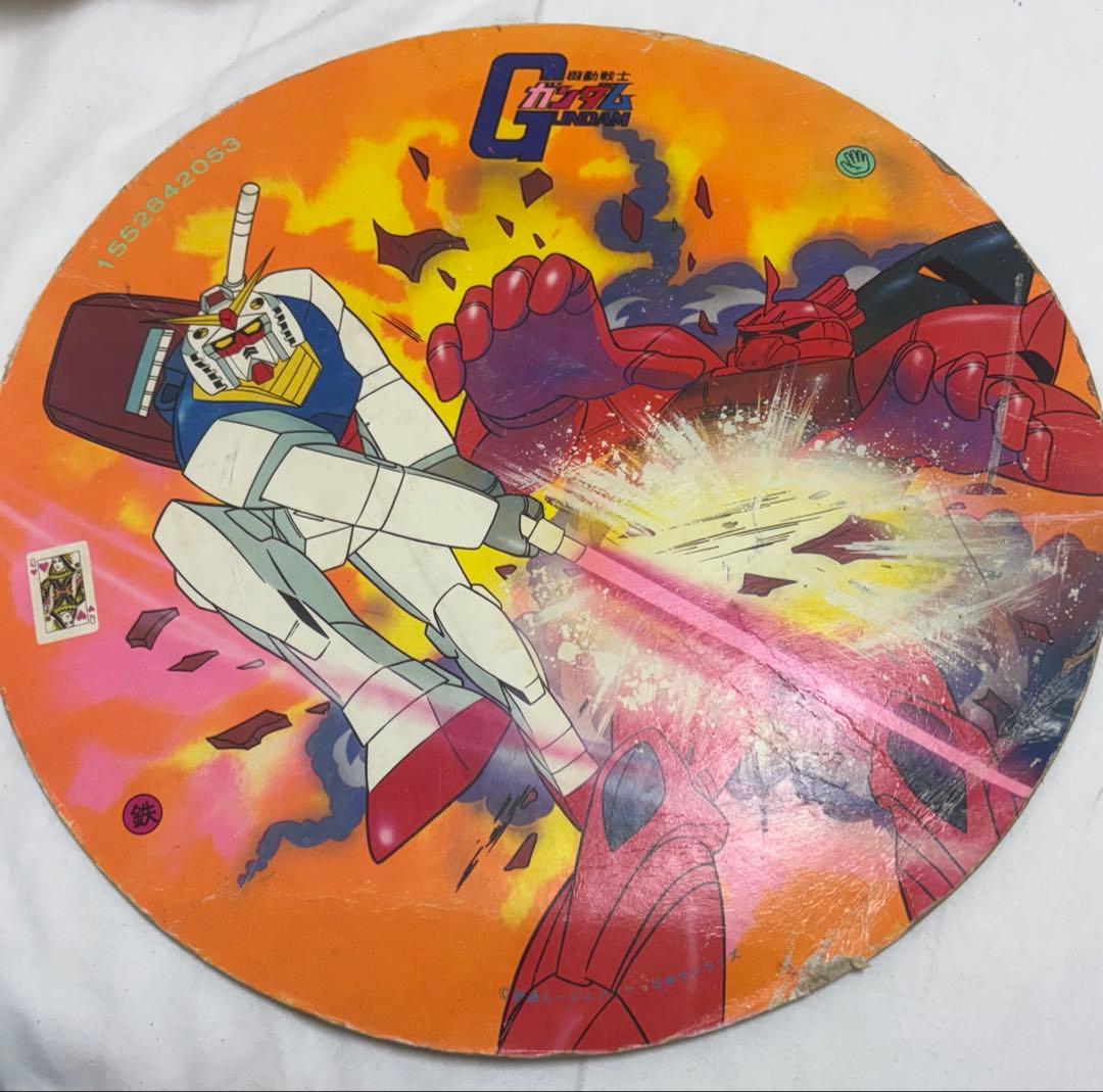 【レア】昭和50年代 当時物 機動戦士 特大 丸面 めんこ 面子