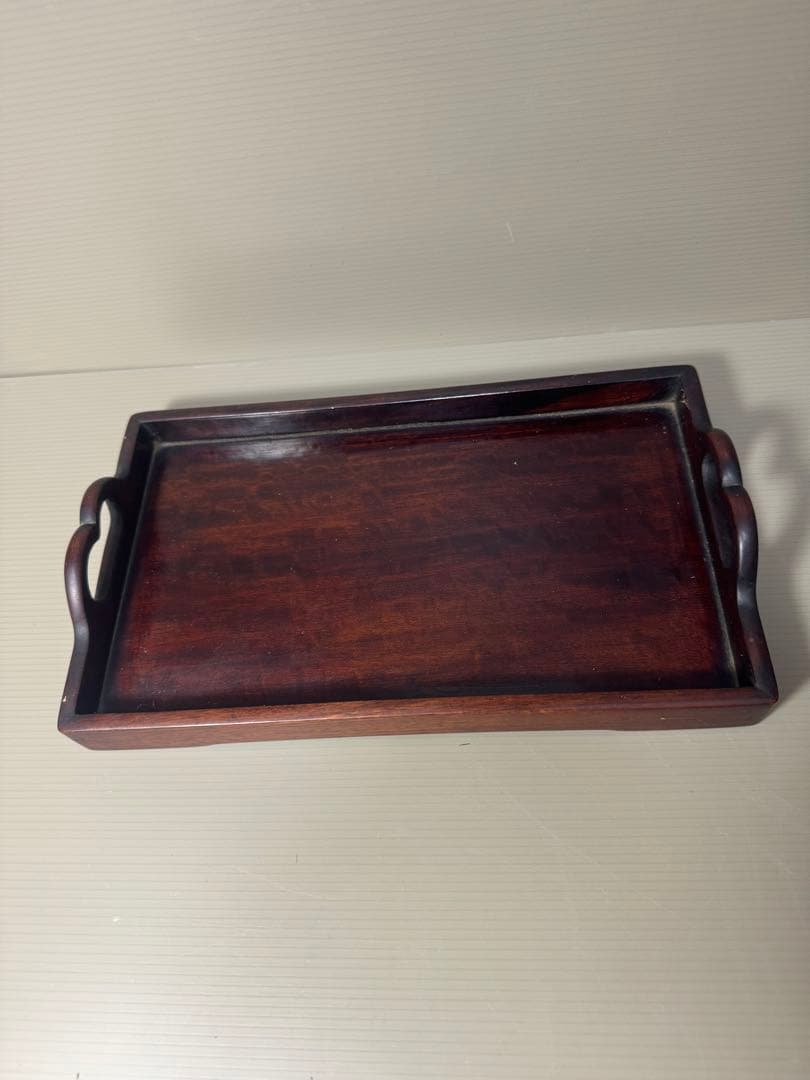 2100  唐木　煎茶盆1客　木箱3客　時代物