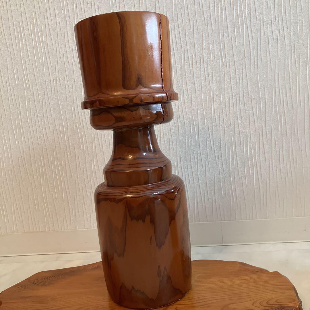 屋久杉こけし　ひな祭り　ペアこけし　アンティーク 世界遺産　屋久杉工芸品