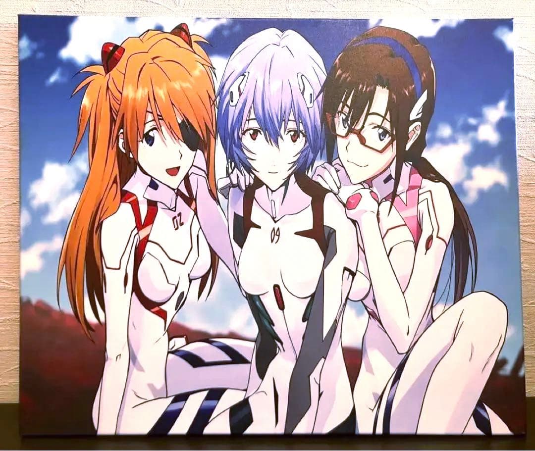 【希少 激レア】エヴァンゲリオン ビッグサイズ ビジュアルキャンバスアートボード