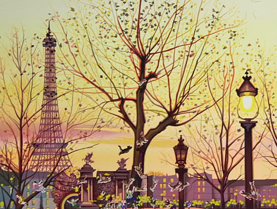 ヒロヤマガタ【たそがれのコンコルド広場】 シルクスクリーン