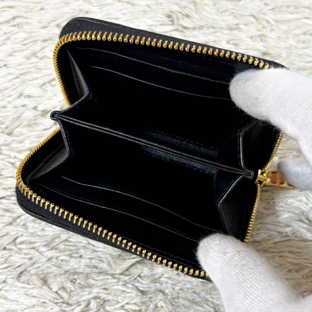 現行【未使用級】ミュウミュウ マテラッセ ケース カードケース ブラック