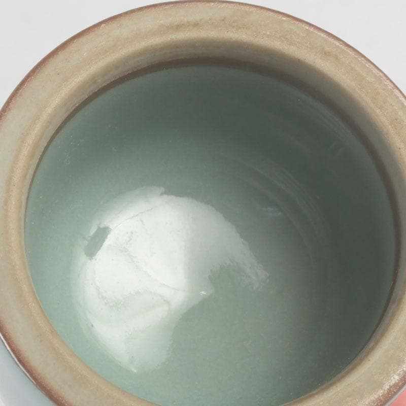 茶道具　諏訪蘇山作　青磁　桃　香合　堀内宗完（兼中斎）極め箱　V　9696