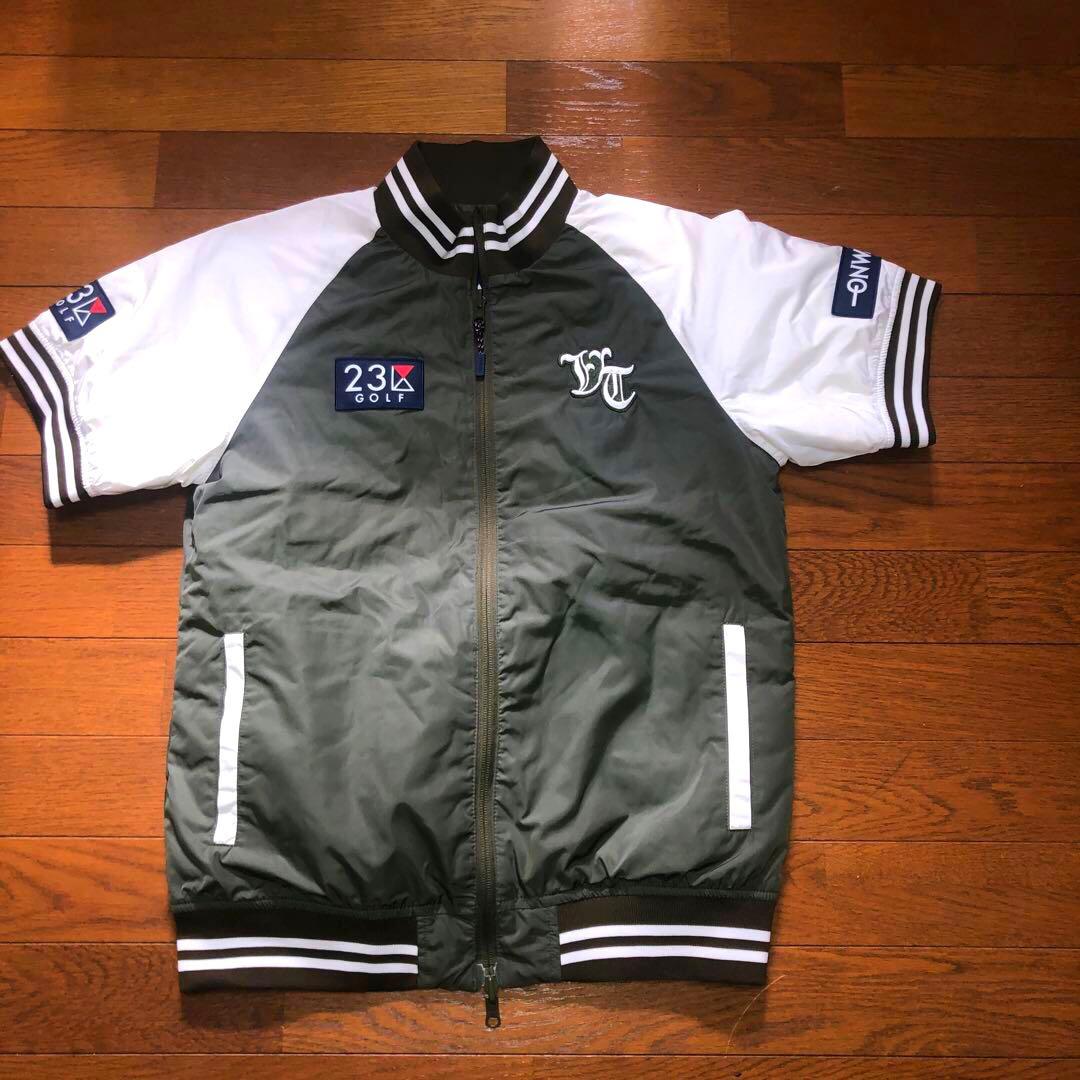 sanasap お洒落 大人気 23区ゴルフ ダウン半袖ブルゾン