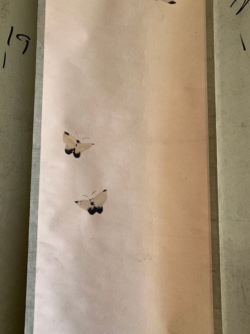 『X001』〈谷文晁〉舞蝶図 文人画大家 清人張秋谷師事