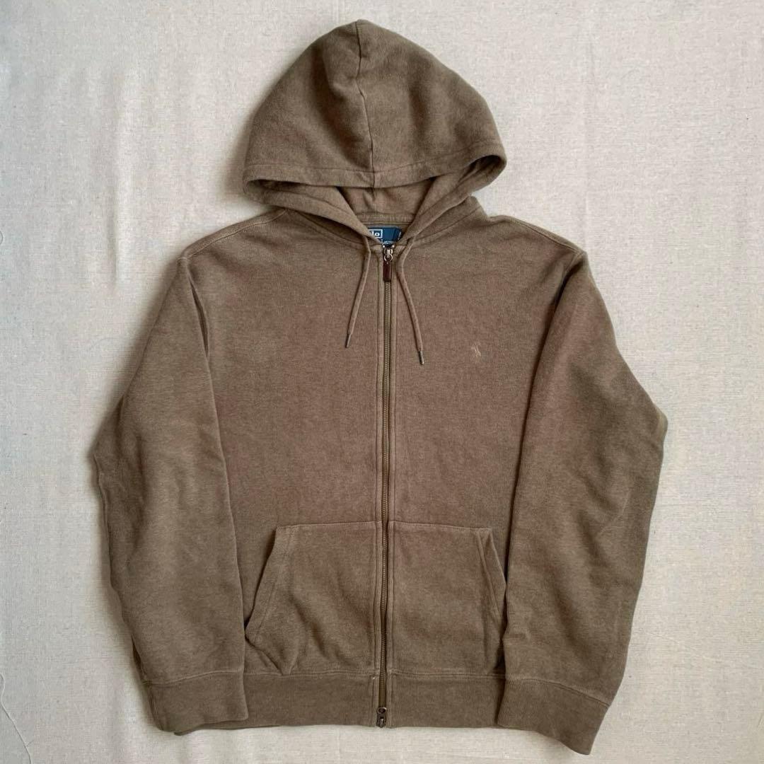 00’s Ralph Lauren ジップパーカー　オリーブグリーン　L