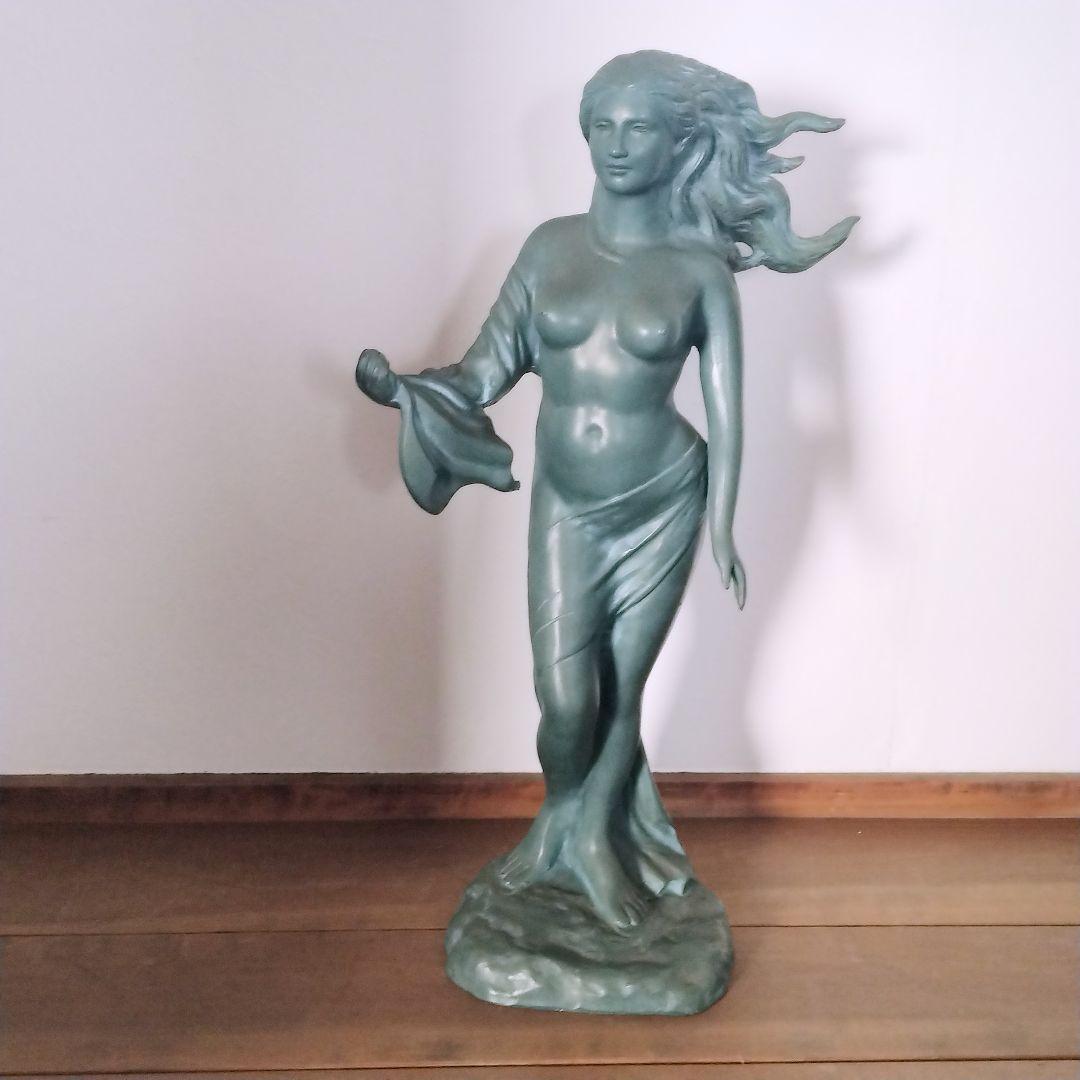 ブロンズ像　裸婦像　置物　裸婦像　女性　裸婦　青緑色　　56cm　8.5kg