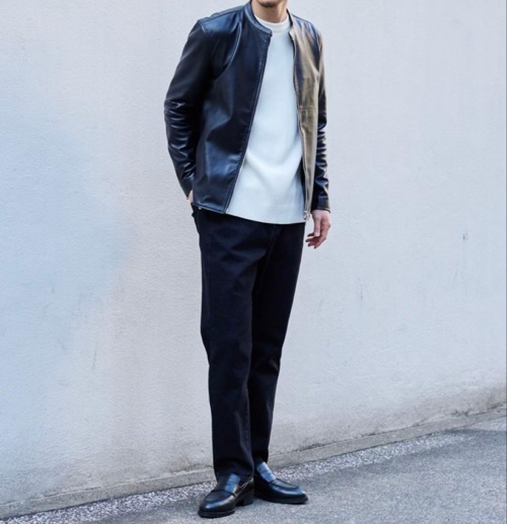 美品 UNITED TOKYO / レザーシングルライダースジャケット/M