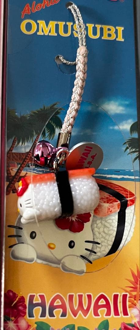 激レア◎ハワイ限定キティ◎根付けストラップ◎フラダンス・アロハ・おむすび・ティキ