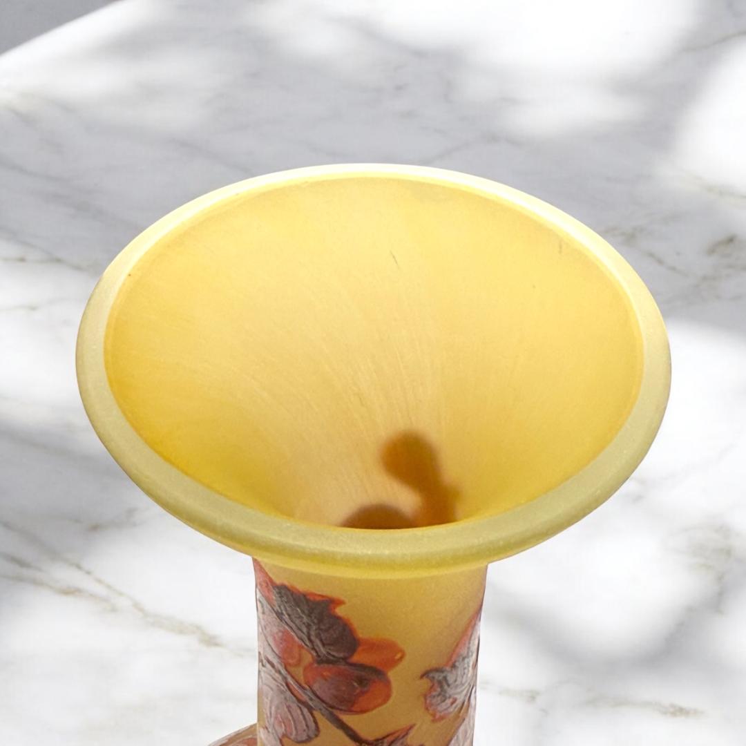 【証明書付】エミールガレ 花瓶 高さ25cm 幅13cm 奥行10㎝　カメオ彫