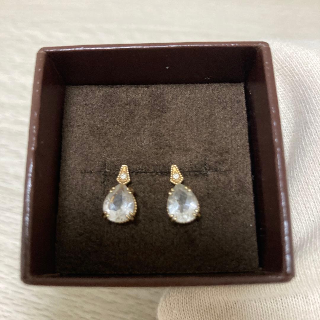 アガット　ダイヤモンド　10K ピアス　（説明文読んでくださいね）