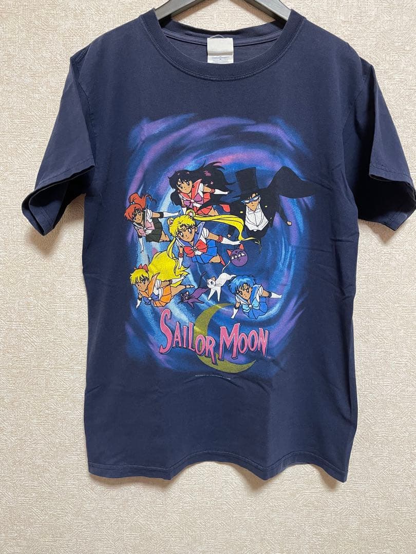 あ*坊様 セーラームーン 1996年 Tシャツ Santee Gold 紺 Mサ