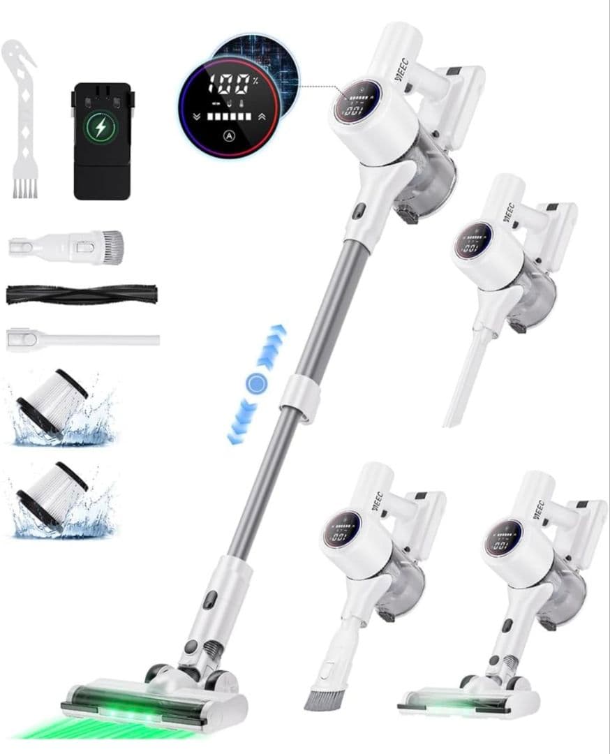 ♥コードレス掃除機♥ AI機能搭載 550W LEDライト スティッククリーナー