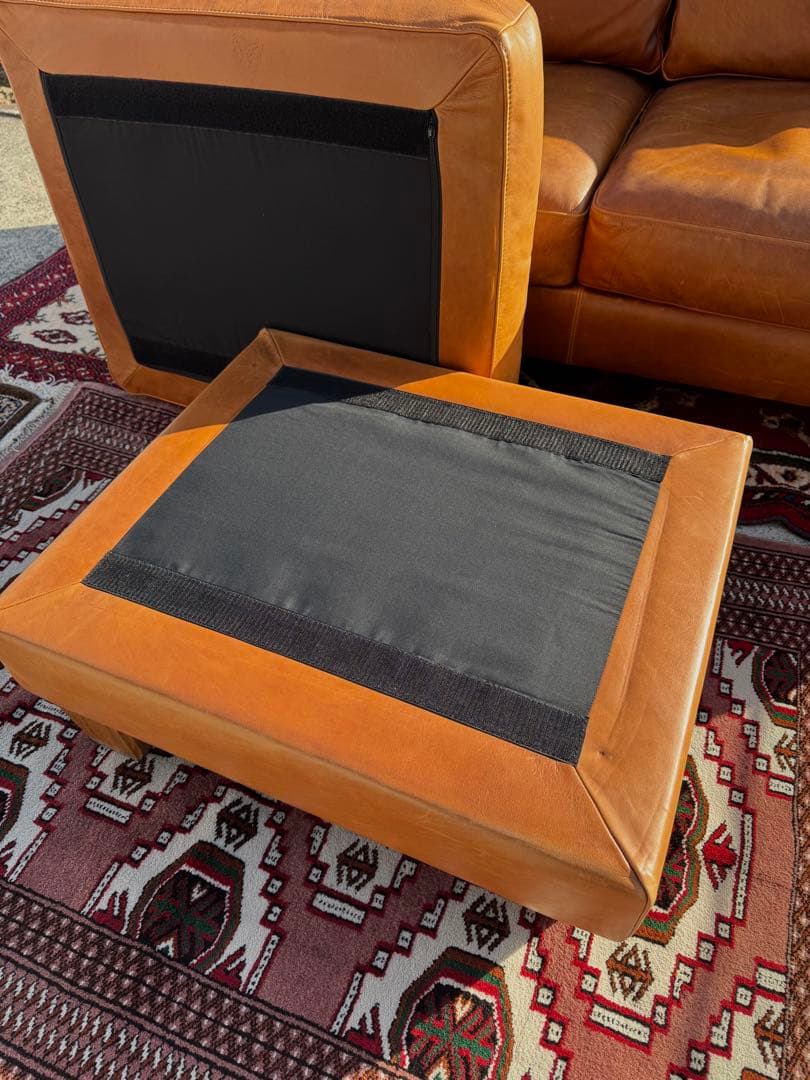 ACME FURNITURE フレスノ オットマン レザー キャメル