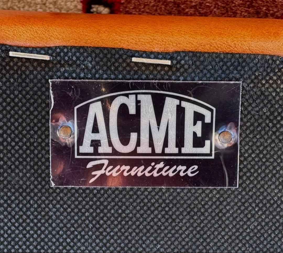 ACME FURNITURE フレスノ オットマン レザー キャメル