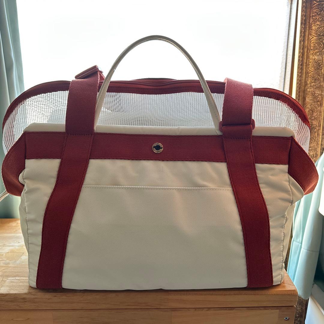 韓国のブランド ミリオンの犬用キャリーバッグ・スリング ベージュオレンジ