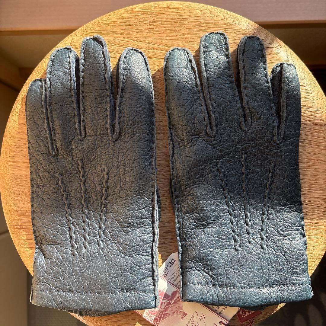 え*の様 DENTS navy ペッカリー　size8 バックル付き イギリス製