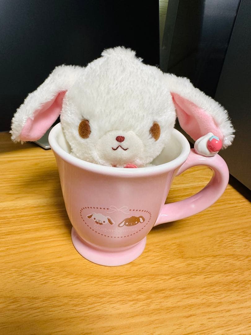 シュガーバニーズ マグカップ付 ぬいぐるみ 希少 しろうさ 当時品 2004年製