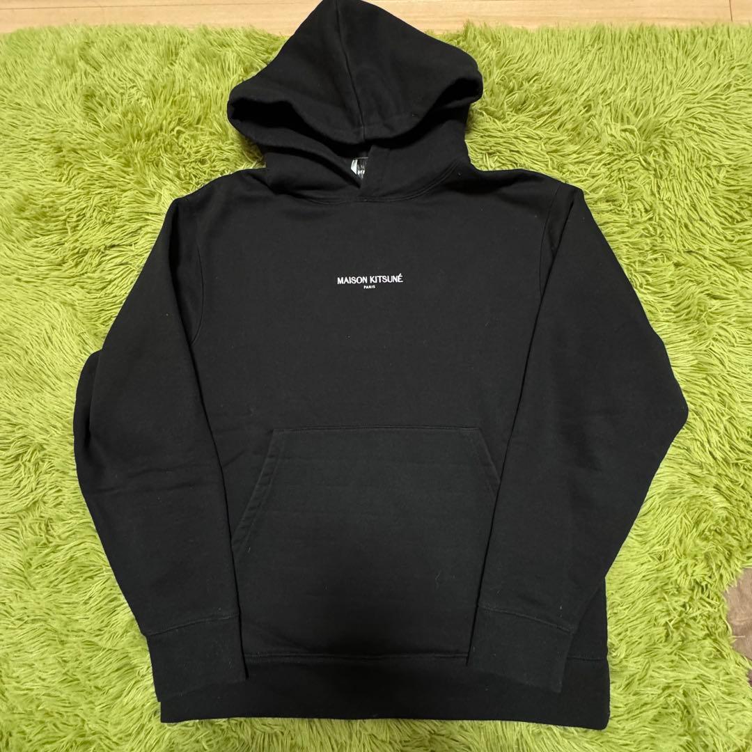 MAISON KITSUNÉ エンブロイダリー コードレス フーディ パーカー