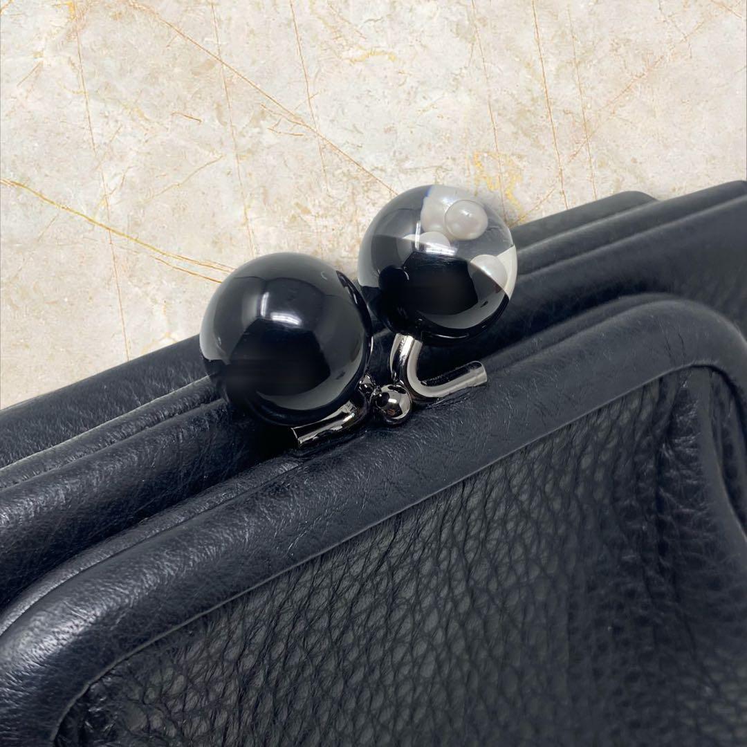 ear PAPILLONNER イアパピヨネ 財布 がま口 ブラック イア 黒