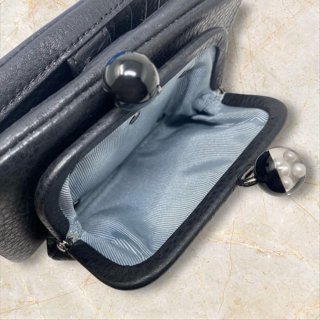 ear PAPILLONNER イアパピヨネ 財布 がま口 ブラック イア 黒