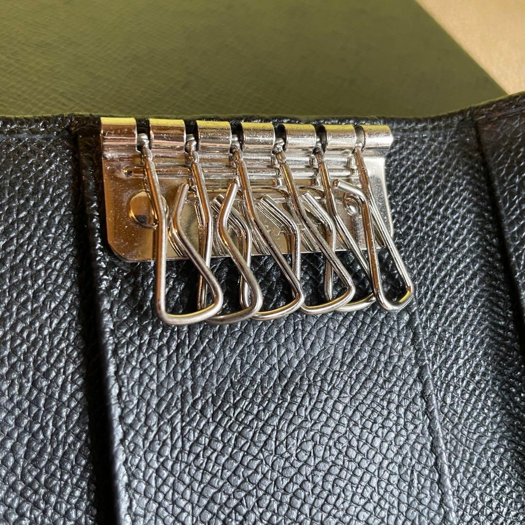 正規品⭐️極美品⭐️BVLGARI ブルガリ　男女　6連キーケース　ブラック