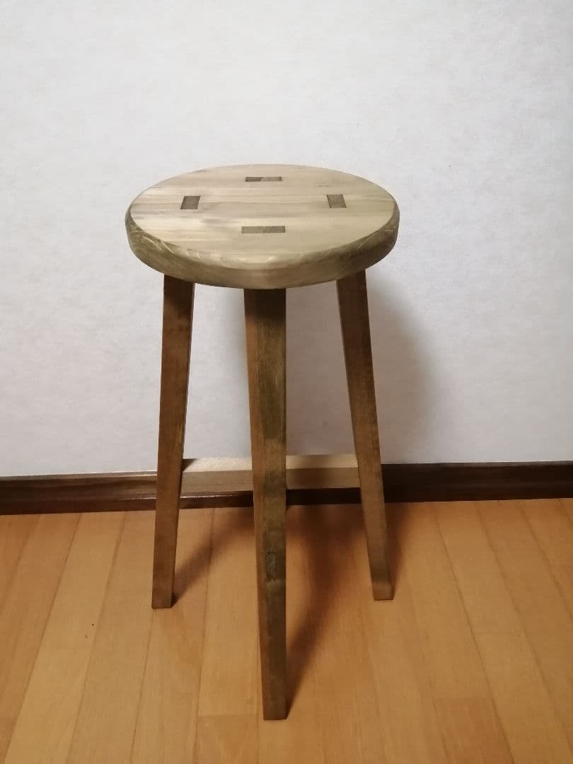 専用出品　木製スツール　２脚セット　座面幅30cm×高さ47cm　丸椅子