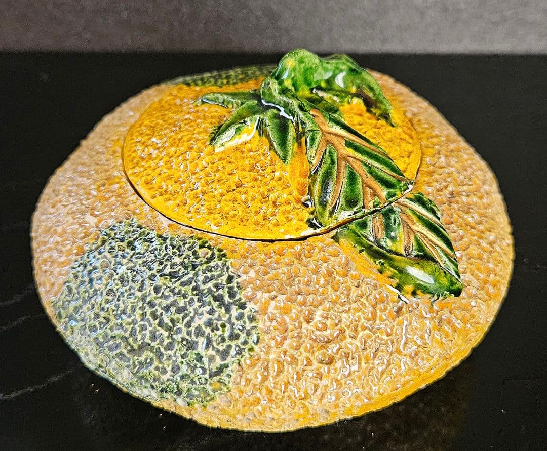 【千家十職】永楽善五郎　造　柚(ゆず)蓋物　香炉　共箱　共布　茶道具　茶器