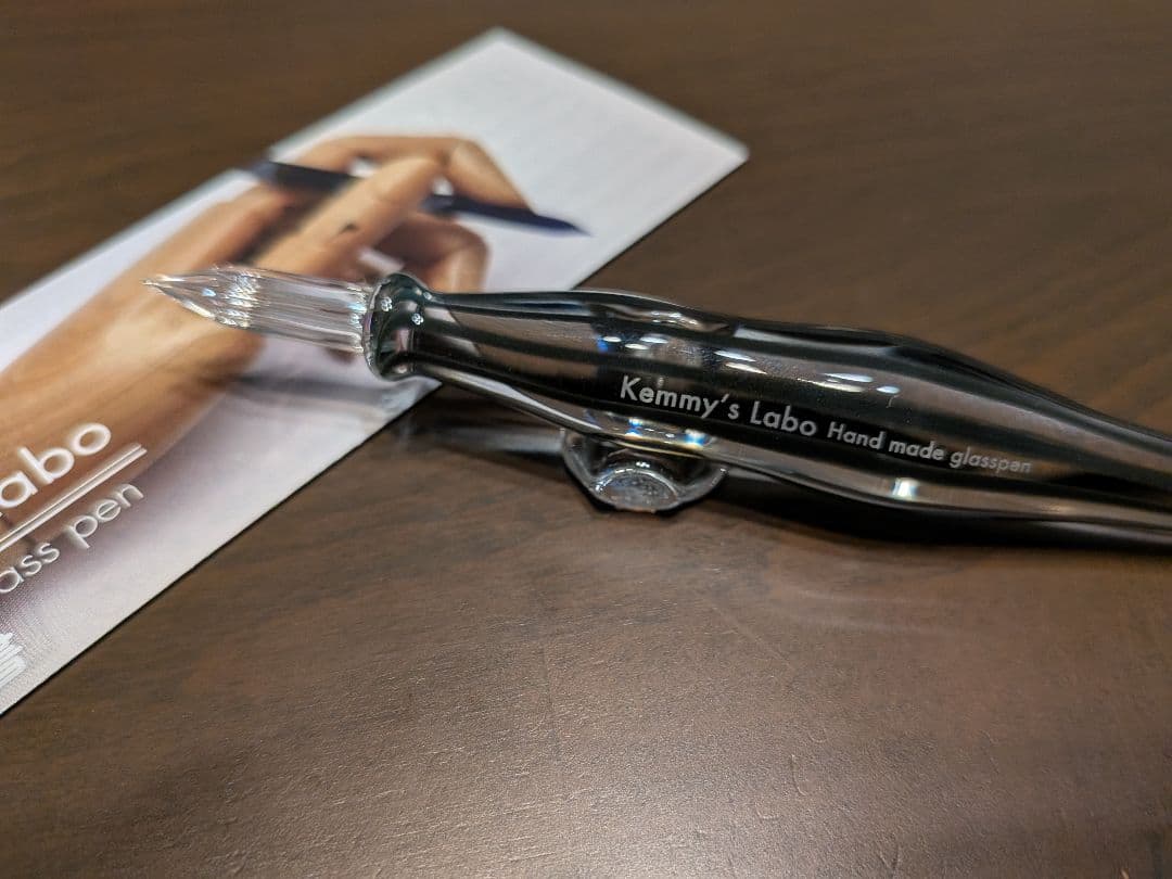 Kenmy's Labo ガラスペン ふと軸　チャコールグレーF