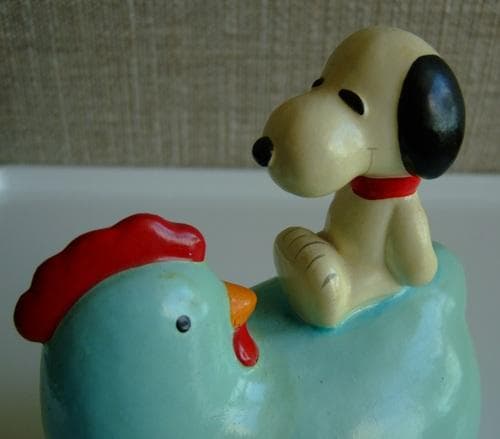 PEANUTS・スヌーピー・にわとりバンク・貯金箱・PM製・ヴィンテージ・レア