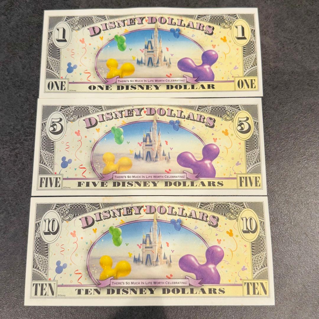 週末限定SALE❣️ディズニードル　1ドル　5ドル　10ドル　24時間以内発送
