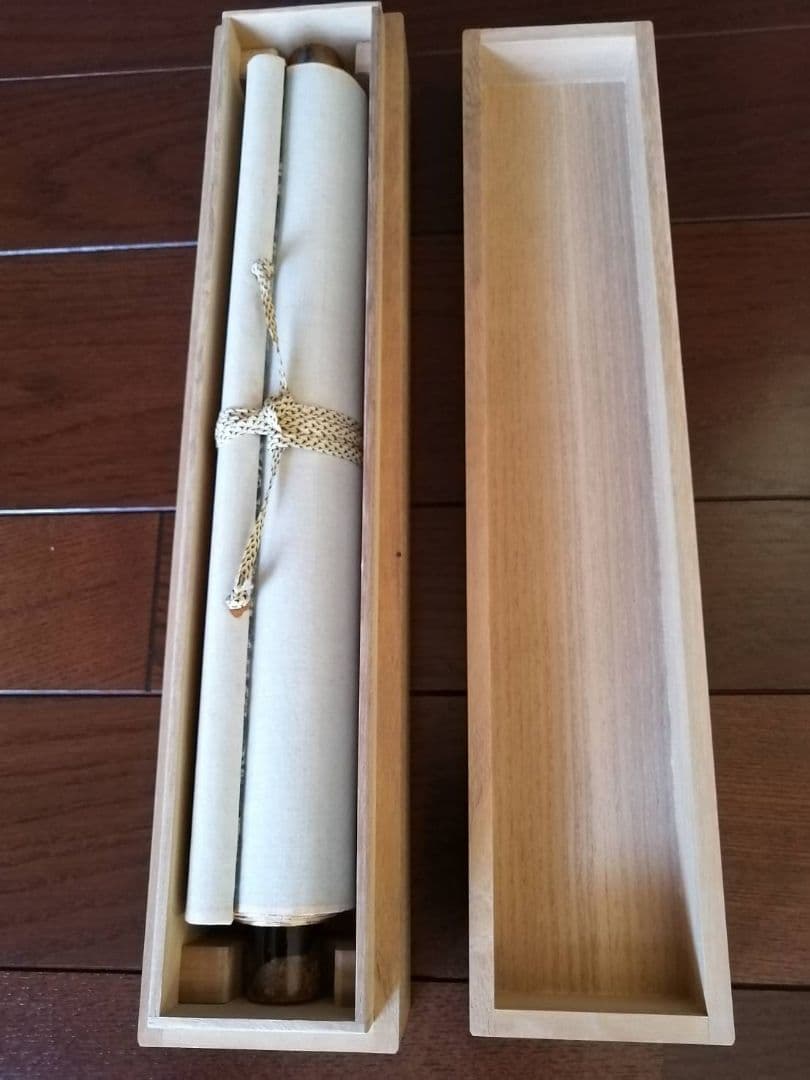 【最終価格】大津絵　ひょうたん鯰（2枚綴り）軸装・箱付