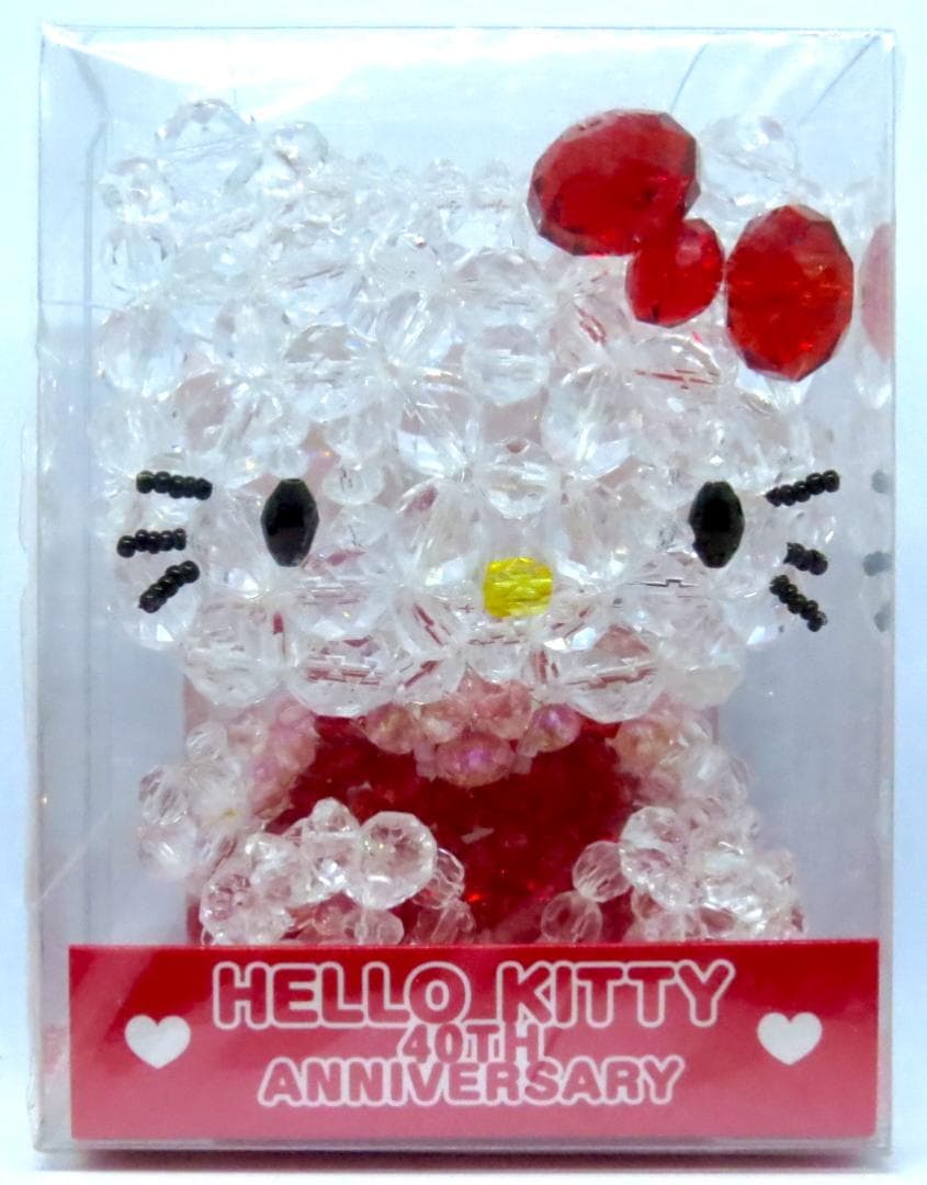 【新品・超レア】ハローキティ40周年 キティちゃん ガラスビーズマスコット