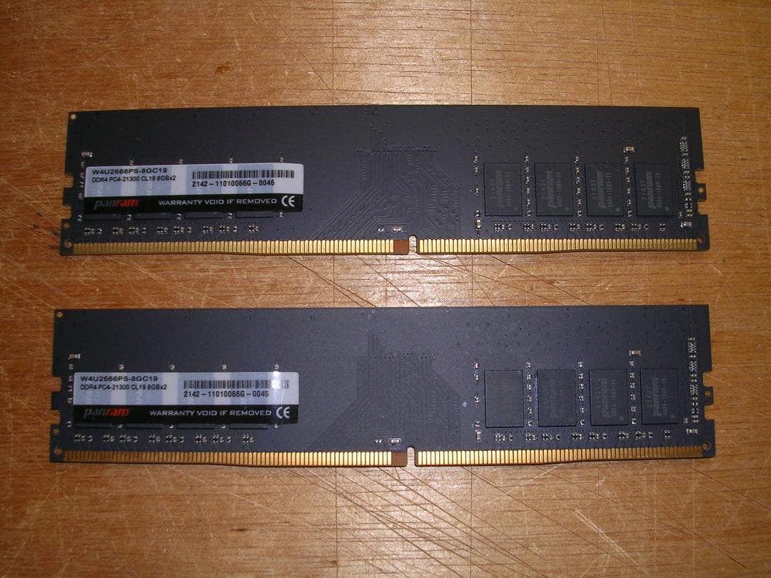 DDR4 2666 16GB (8GBx2) メモリ デュアルOK 老舗メーカー