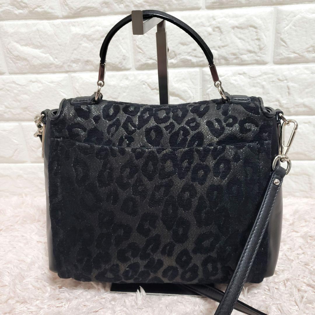 COACH コーチ レオパード 2way ショルダーハンドバッグ 極美品
