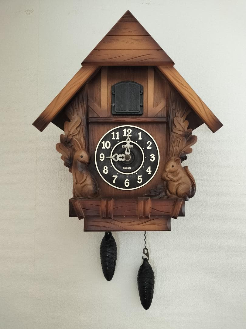 鳩時計　シチズン　リズム時計　４MJ707-0　CITIZEN　カッコージュニア