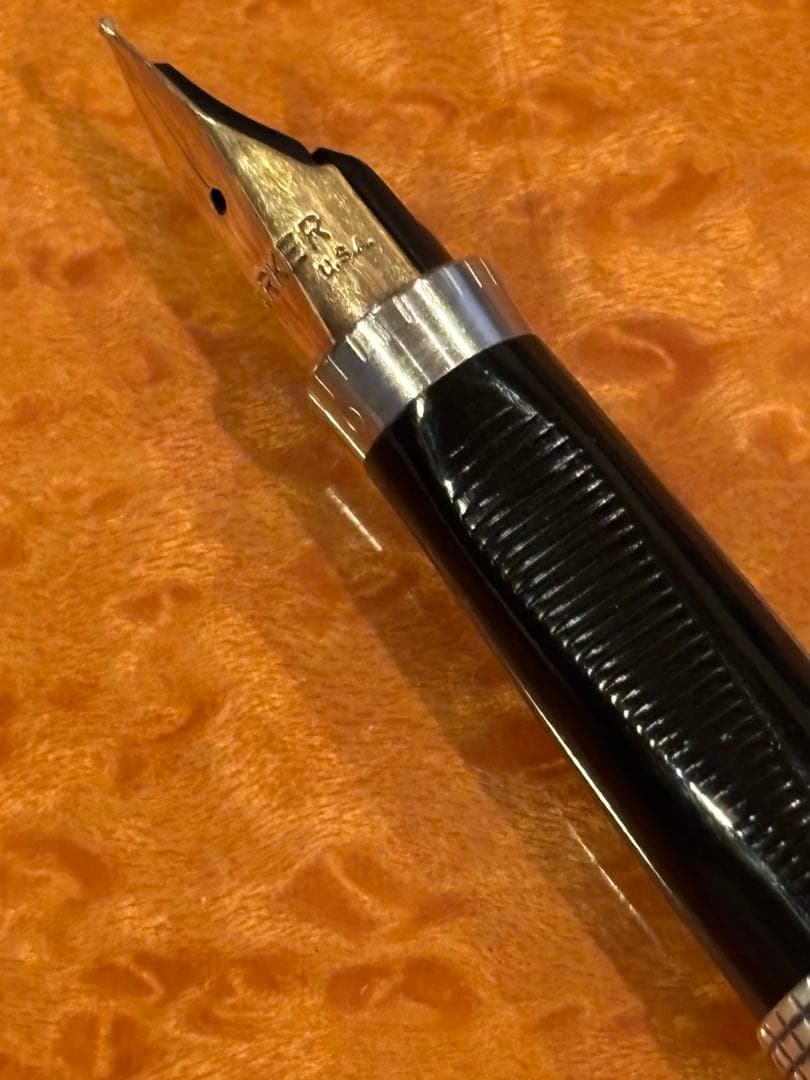 PARKER 万年筆 #75 フラットトップ 0メモリ ペン先14K 65=細字