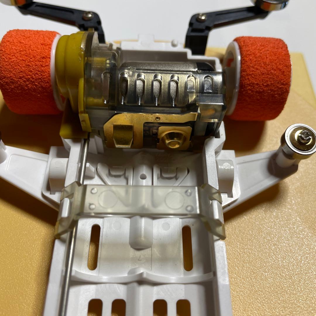 ミニ四駆　スピンアックスブルーメッキボディー