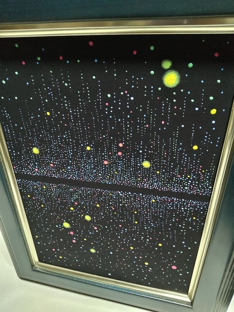 草間彌生、絵画、油彩４号、魂の灯、2008、肉筆、新品額縁。