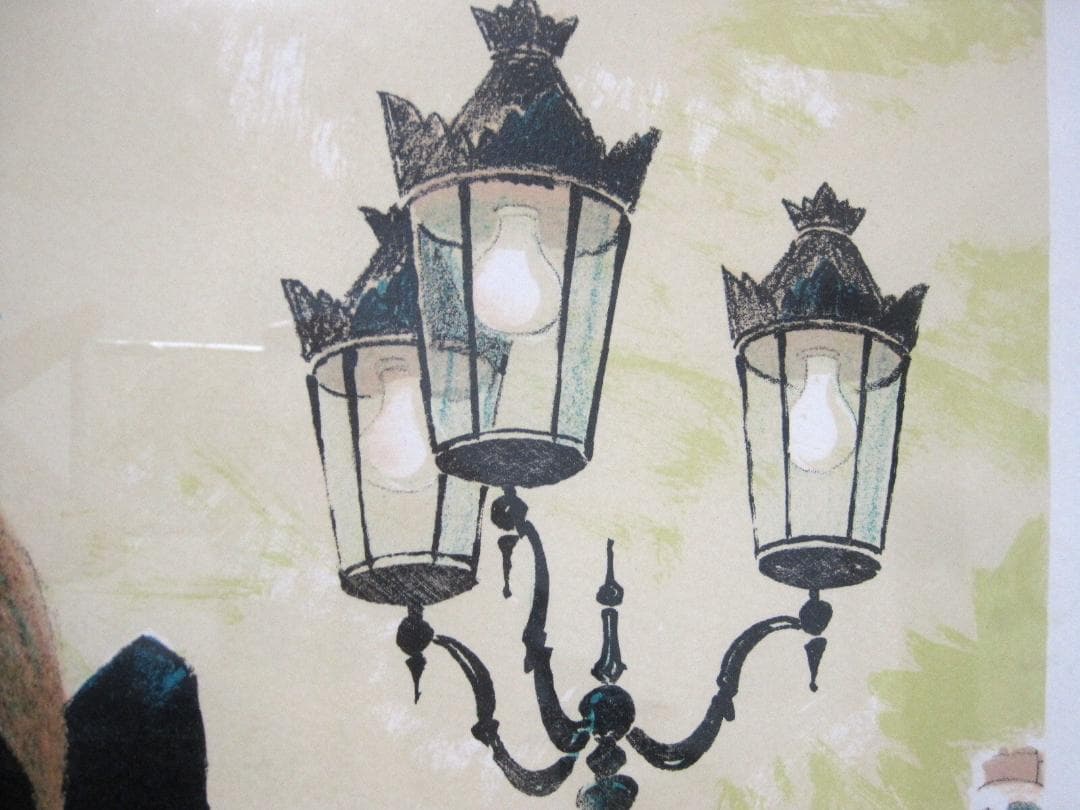 奥津国道 プチ シャポー リトグラフ 婦人画 163/180