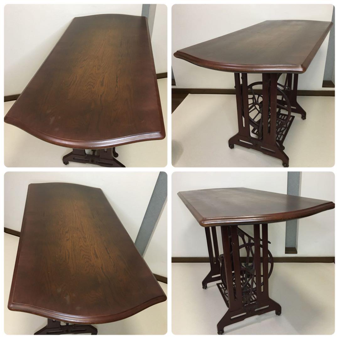 天板部のみ　ジャノメ 足踏み ミシンテーブル 飛騨産業の天板 リメイクテーブル