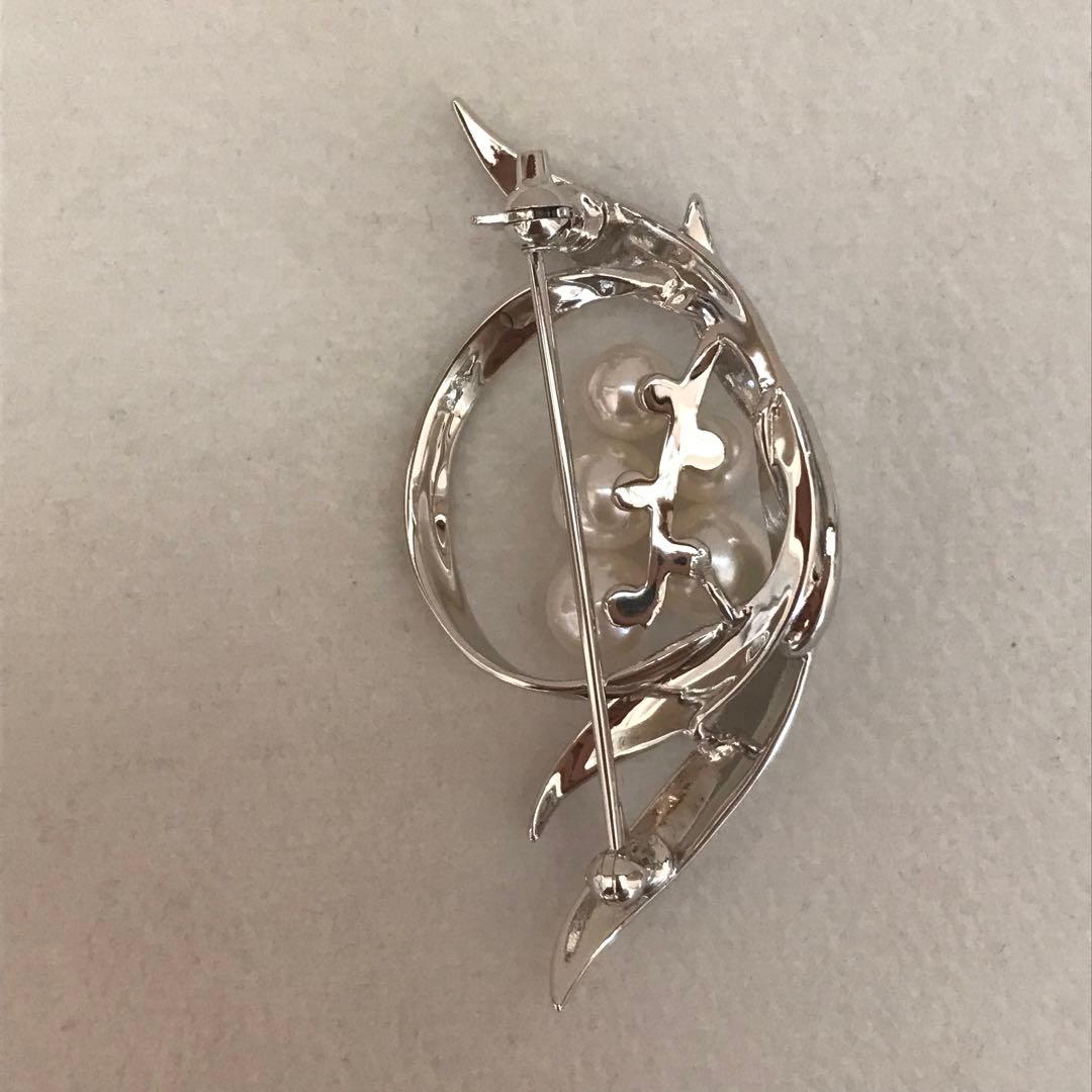 【極美品♡】ミキモト ブローチ　あこや5珠　現行品