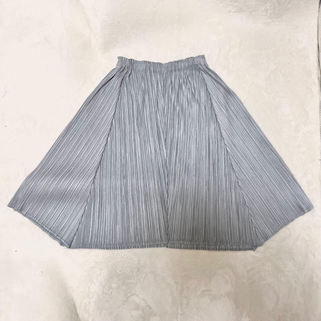 ISSEY MIYAKE イッセイミヤケ プリーツプリーズ シルバー スカート