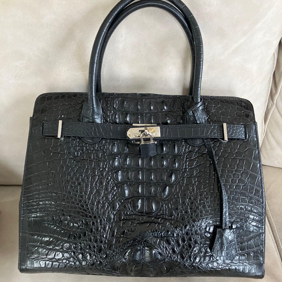 RODAN I A クロコダイルレザー ブラック トートバッグ