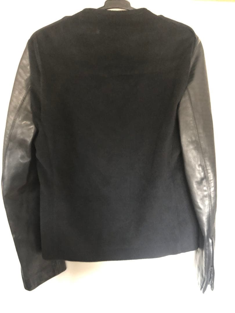 kiryuyrikキリュウキリュウアンゴラ＆レザーライダースジャケット