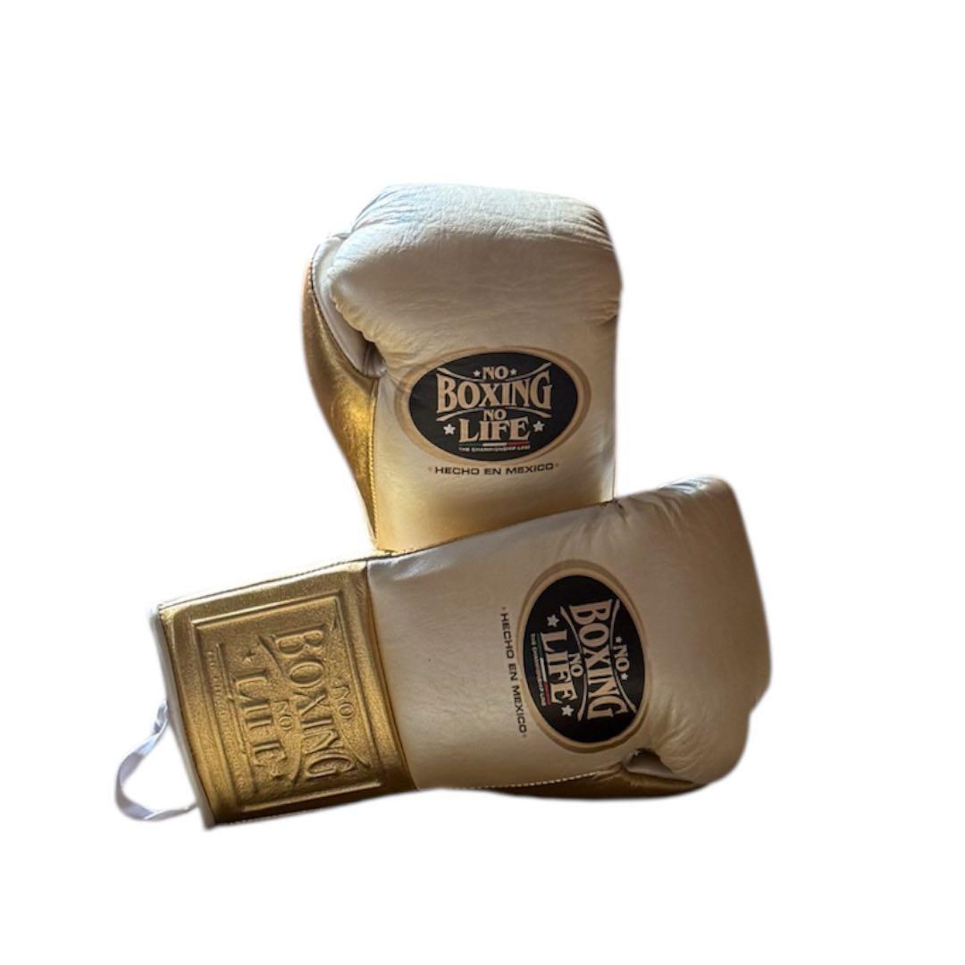 NO BOXING NO LIFE ボクシンググローブ ゴールド