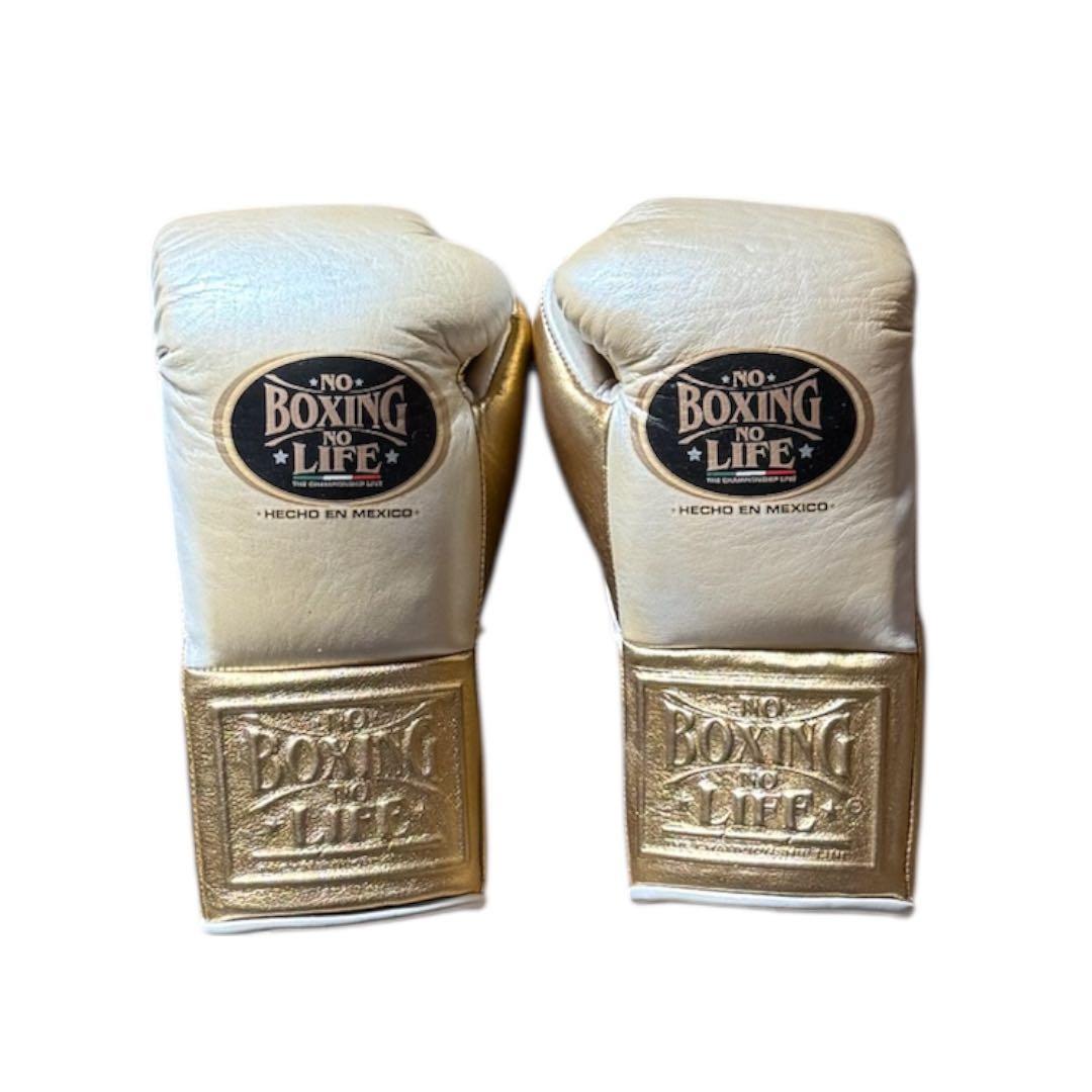 NO BOXING NO LIFE ボクシンググローブ ゴールド