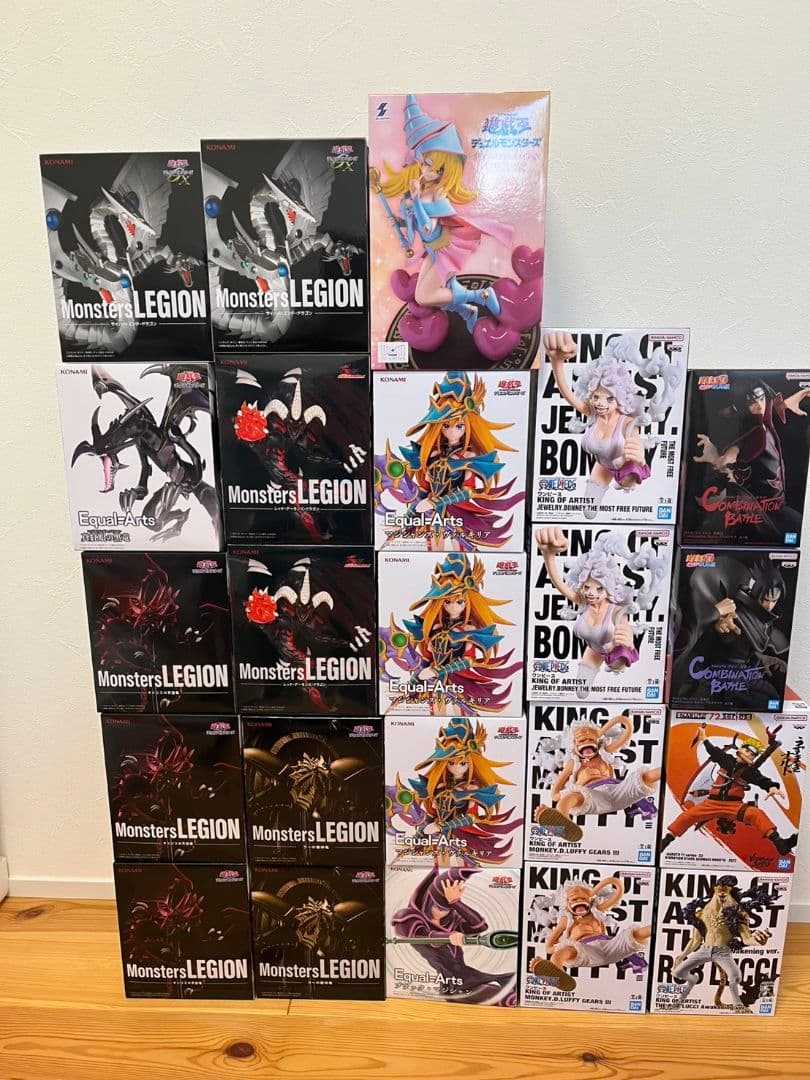 遊戯王&ワンピース&ナルト　未開封プライズフィギュア24体　フィギュアまとめ売り