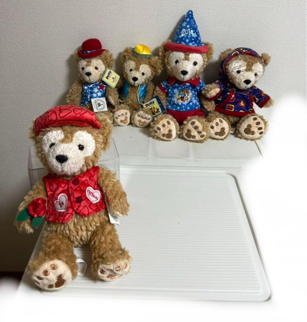 ダッフィーぬいぐるみ（2014年、40周年、ディズニーワールドバラ持ち、上海限定