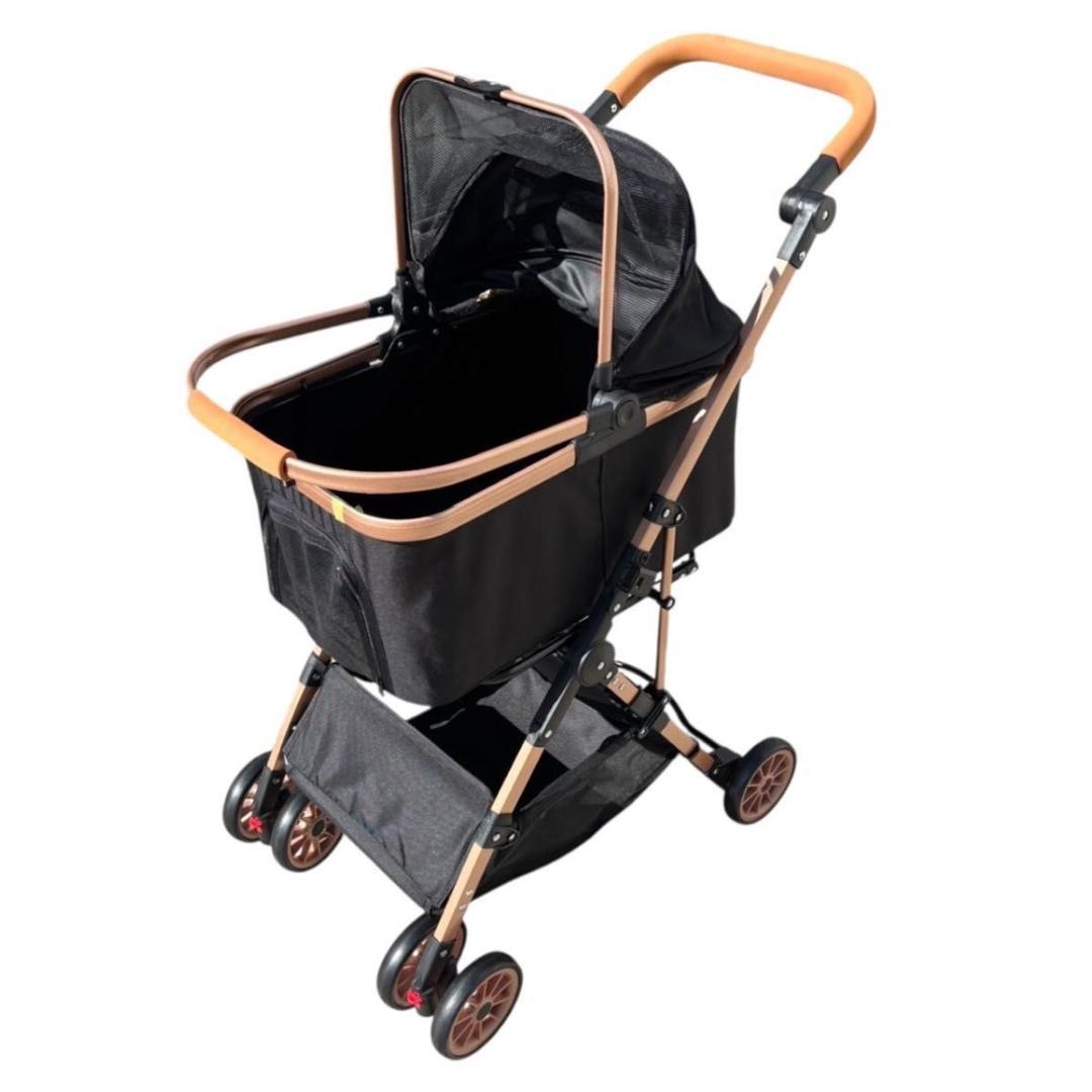 【美品】 ペットカート 2way 折りたたみ 軽量 輪止め ブレーキ付